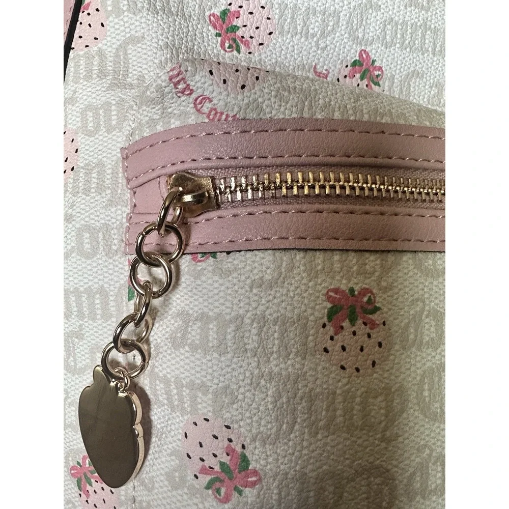 Juicy Couture Large Strawberry Backpack Pink White Berry Sweet Bag NWT Y2K